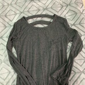 Gray long sleeve top